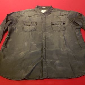 Mens 2XL Guess long sleeve button press shirt